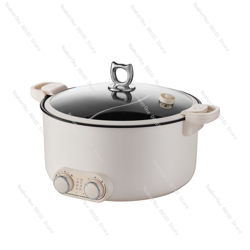 Hot Pot Electric - Pentola Elettrica Doppia da 6L/8L, Multifunzione,