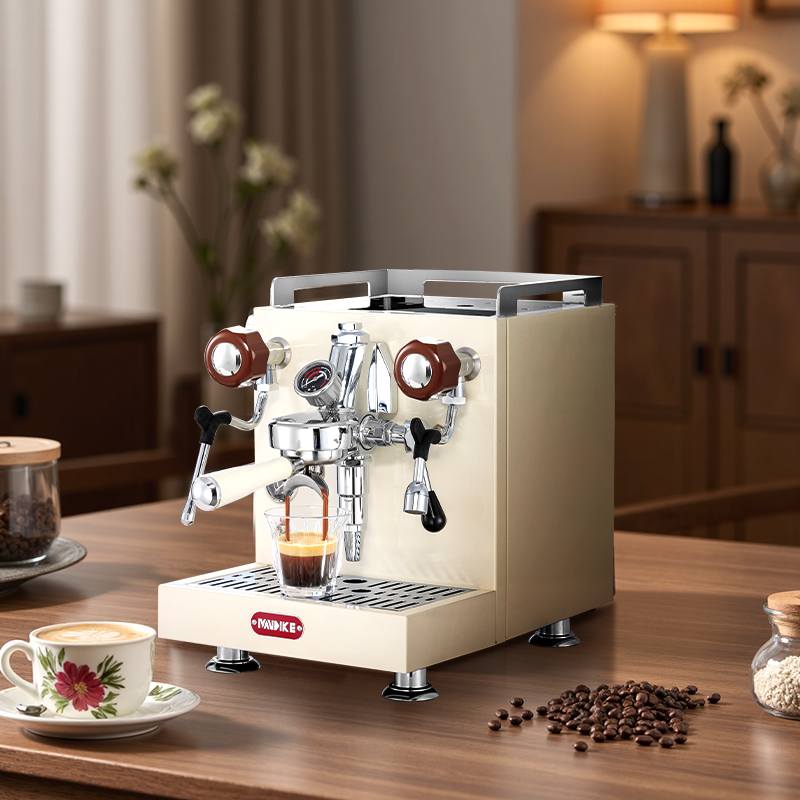 Espresso Machine Semi Auto - Macchina da caffè MDK bianca a